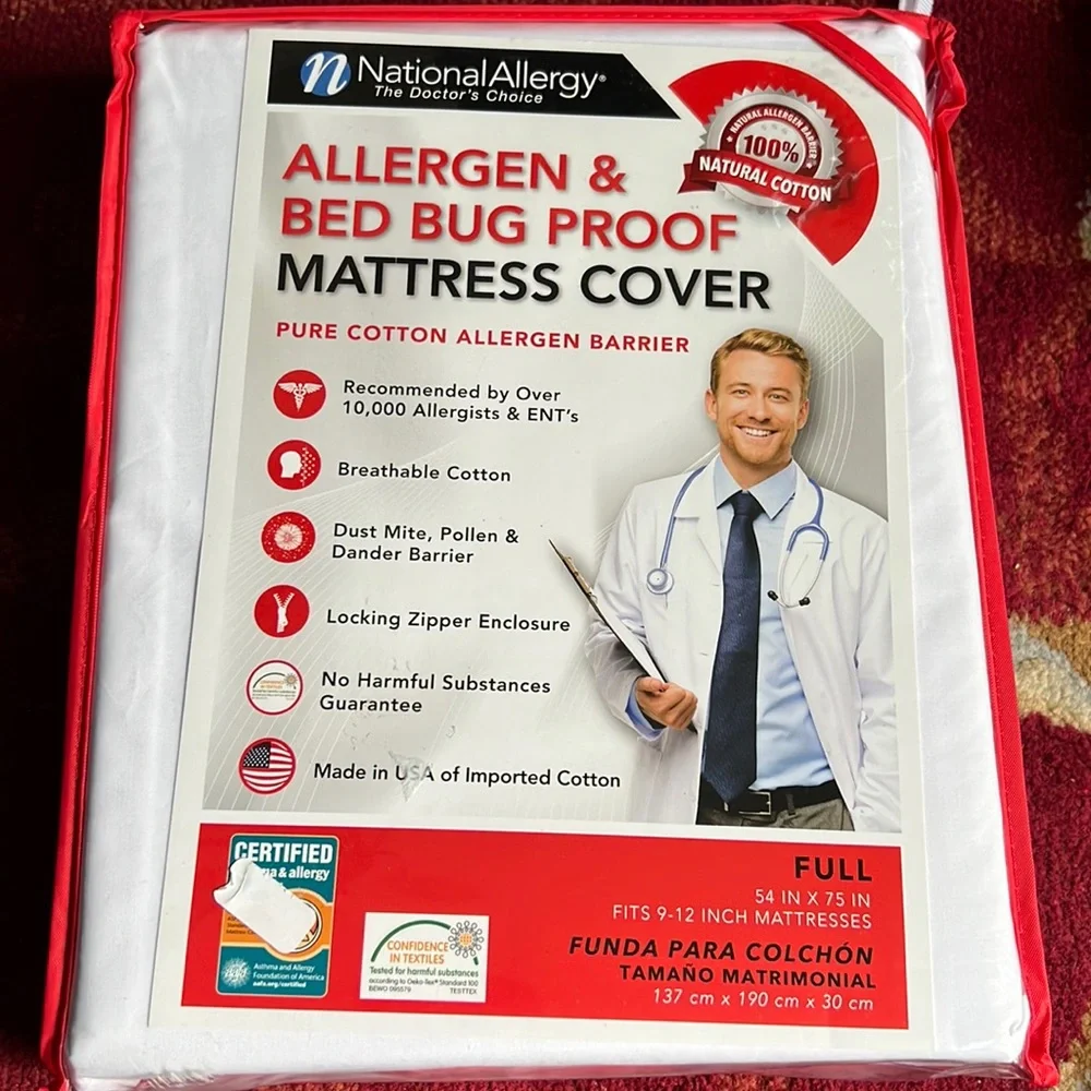 Allergen and Bed Bug Proof Mattress Cover.